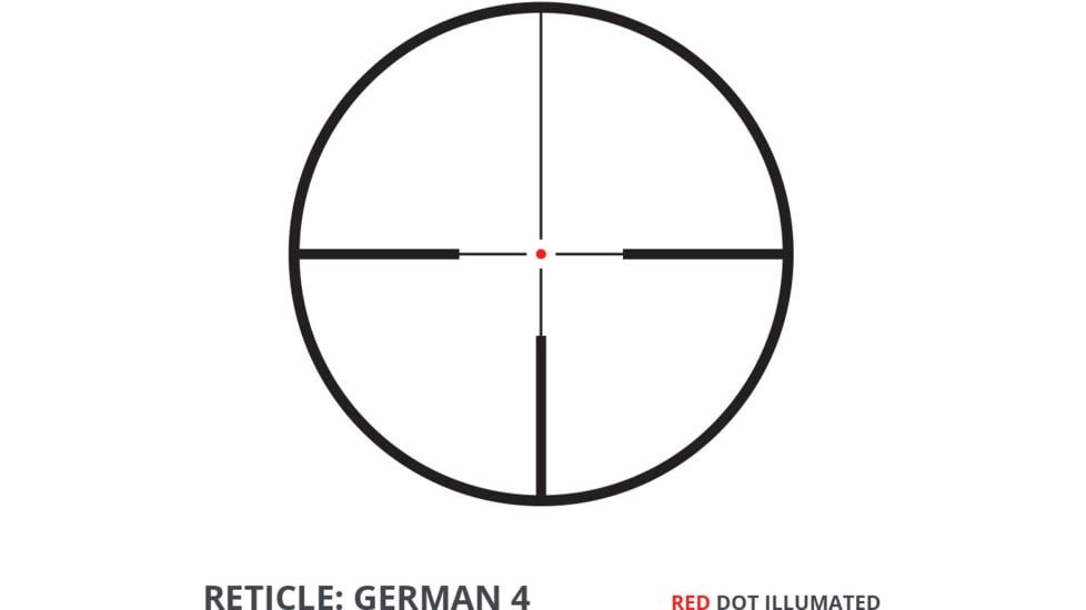Vanguard 1-7x44 Riflescope, 30 mm, Second Focal Plane, Illuminated Etched Reticle, German 4, Endeavor RS VII 1744G