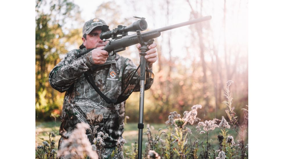 Vanguard VEO 2 Shooting Stick, Black, 4 section, 23mm aluminum leg, 360-degree rotating, wide U-Yoke, VEO 2 AM-234TU