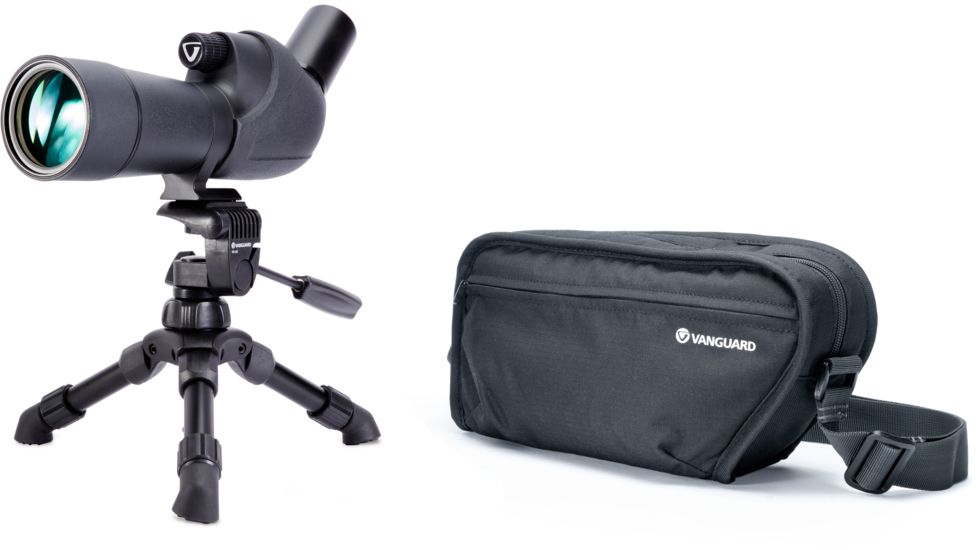 Vanguard Vesta 560A 15-45x60mm Angled Spotting Scope Kit w/ Tabletop Tripod and Soft-Sided Carrying Bag, Black, Vesta 560A