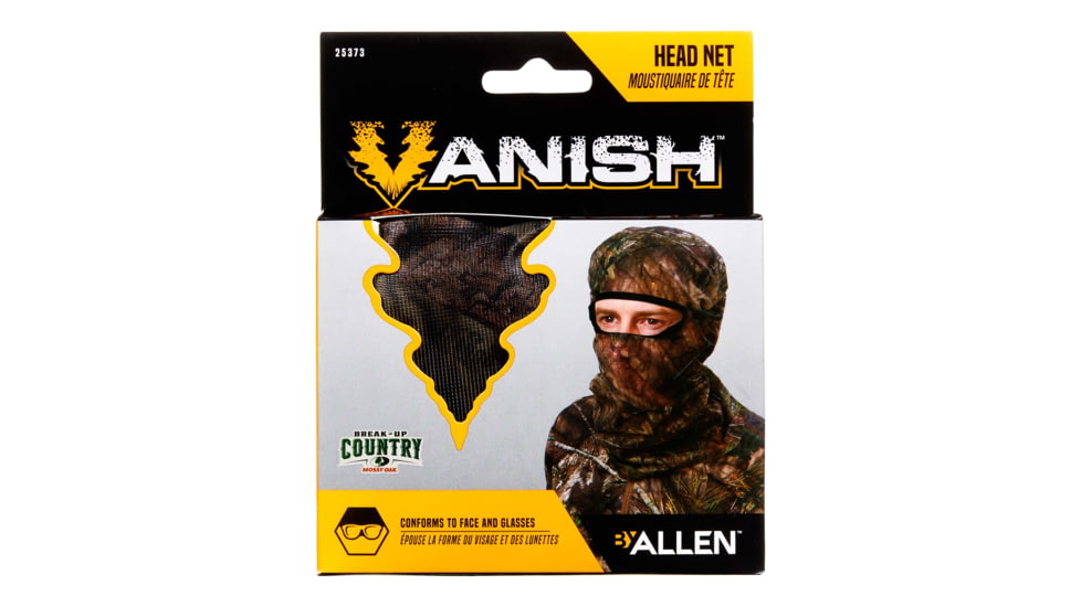 Vanish Visa Form Camo Hunting Head Net, Mossy Oak Break-Up Country Camo, Full, 25373