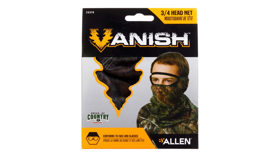 Vanish Visa Form Camo Hunting Head Net, Realtree Edge Camo, Full, 25375