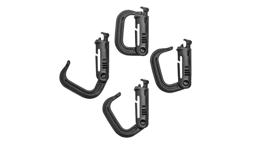 Vanquest Gear GRIMLOC Locking D-Ring - 4 Pack, Black, Small 99GRMLX4-BK
