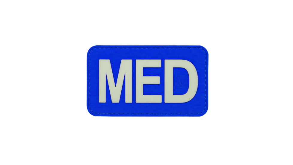 Vanquest Gear MED Medical Glow In The Dark Patch, Blue, Small, 9ZMEDI-175-BLU-GITD