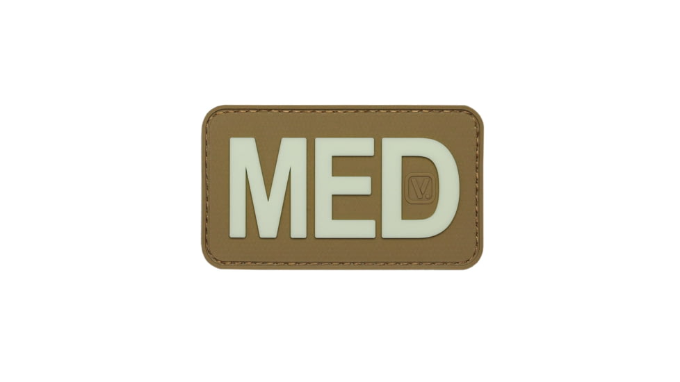 Vanquest Gear MED Medical Glow In The Dark Patch, Coyote Tan, Small, 9ZMEDI-175-CT-GITD