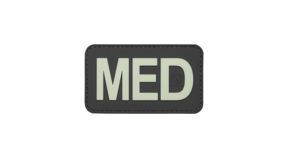 Vanquest Gear MED Medical Glow In The Dark Patch, Wolf Gray, Small, 9ZMEDI-175-WG-GITD