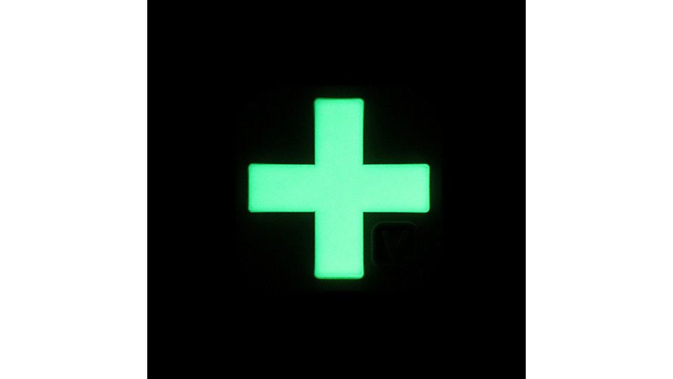 Vanquest Gear Medical Cross - Glow In The Dark Patch, Coyote Tan, 9ZMDCR-100-CT-GITD