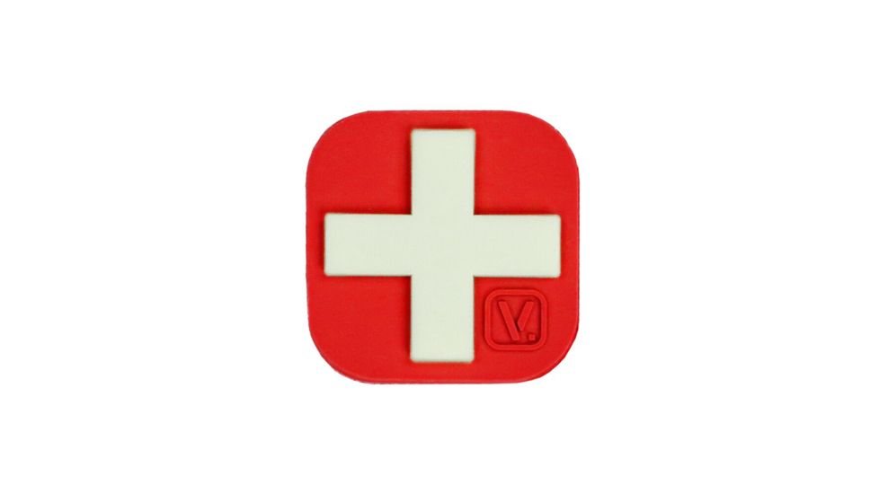 Vanquest Gear Medical Cross - Glow In The Dark Patch, Red, 9ZMDCR-100-RD-GITD