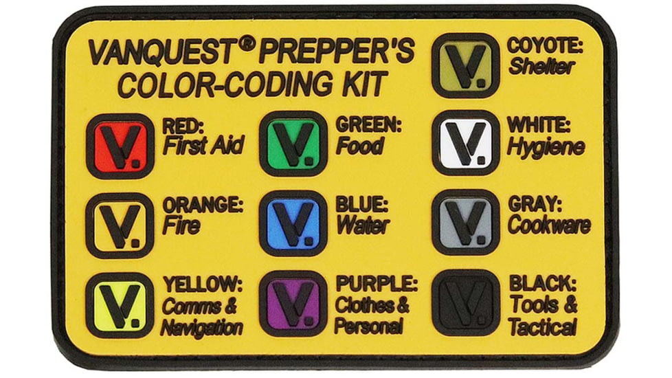 Vanquest Gear Preppers Color-Coding Kit, Multiple, 90PCCKIT
