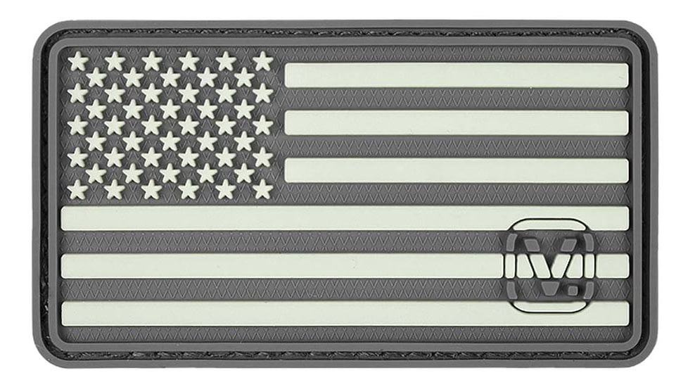 Vanquest Gear US Flag / Left-Star - Glow In The Dark Patch, Wolf Gray, 9ZUSFGL-275-WG-GITD