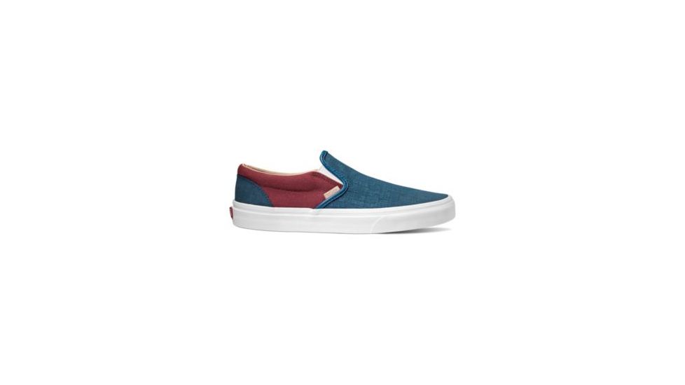 Vans Classic Slip-On Casual Boot, Textured Suede Sailor Blue/Port Llt, 9.5 US, VN0A38F7VMN-9.5 US/11 US