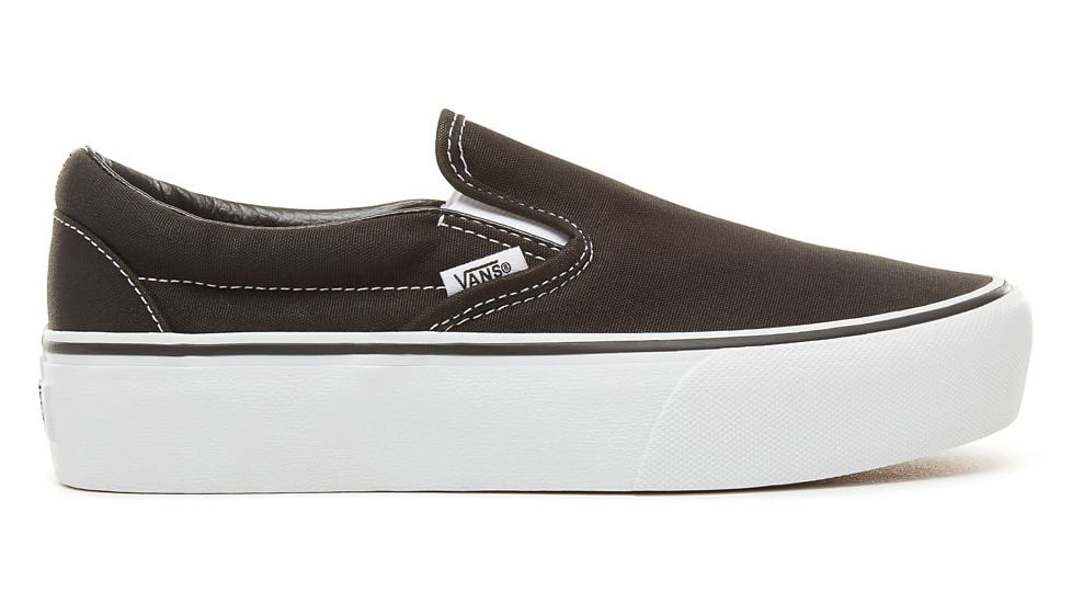 Vans Classic Slip-On Platform, Black, 4.5, VN00018EBLK-BLK-4.5