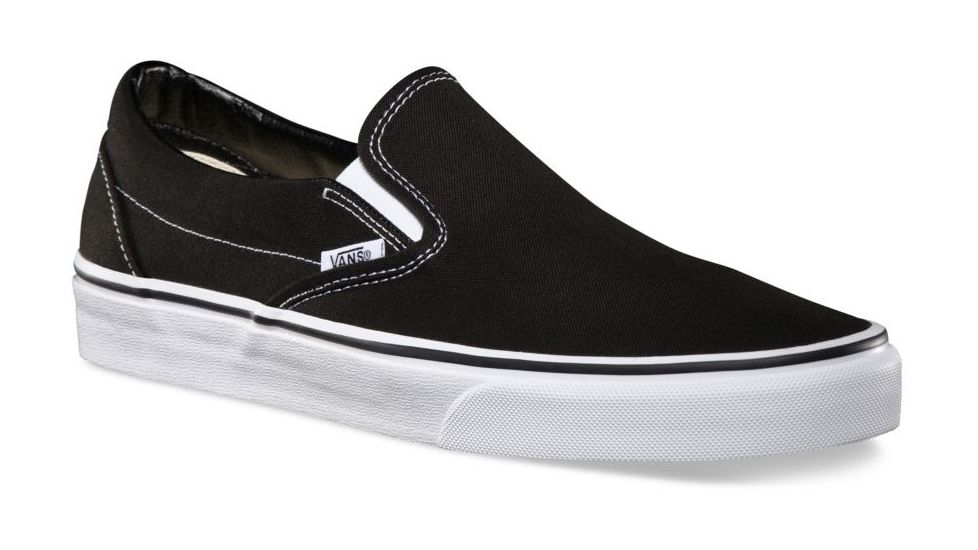 Vans Classic Slip-On Shoes, 5 US M/6.5 US W, Black, VN000EYEBLK-5 US/6.5 US