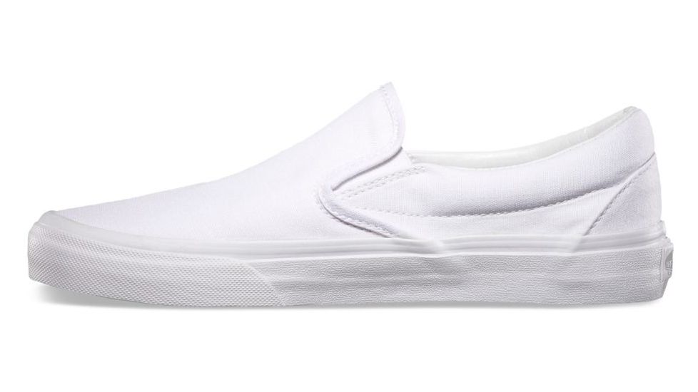 Vans Classic Slip-On Shoes, 7 US M/8.5 US W, True White, VN000EYEW00-7 US/8.5 US