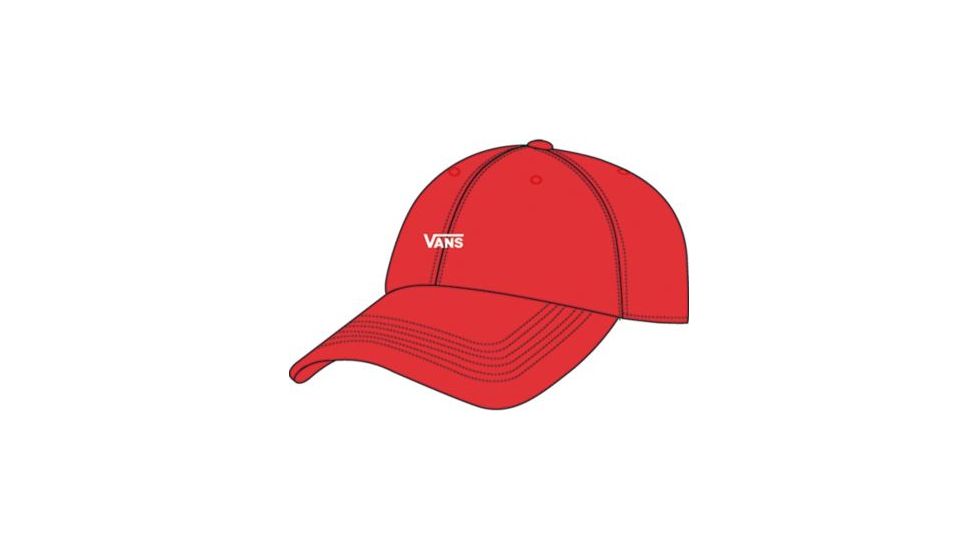 Vans Court Side Hats - Womens, Poppy Red/White, One Size, VN0A31T6S89-One Size