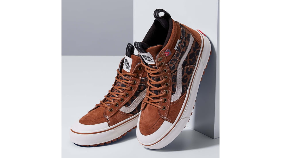 Vans Fu SK8-HI MTE-2 Shoes, Chipmunk/Leopard, 6, VN0007NKA0A1-M-6