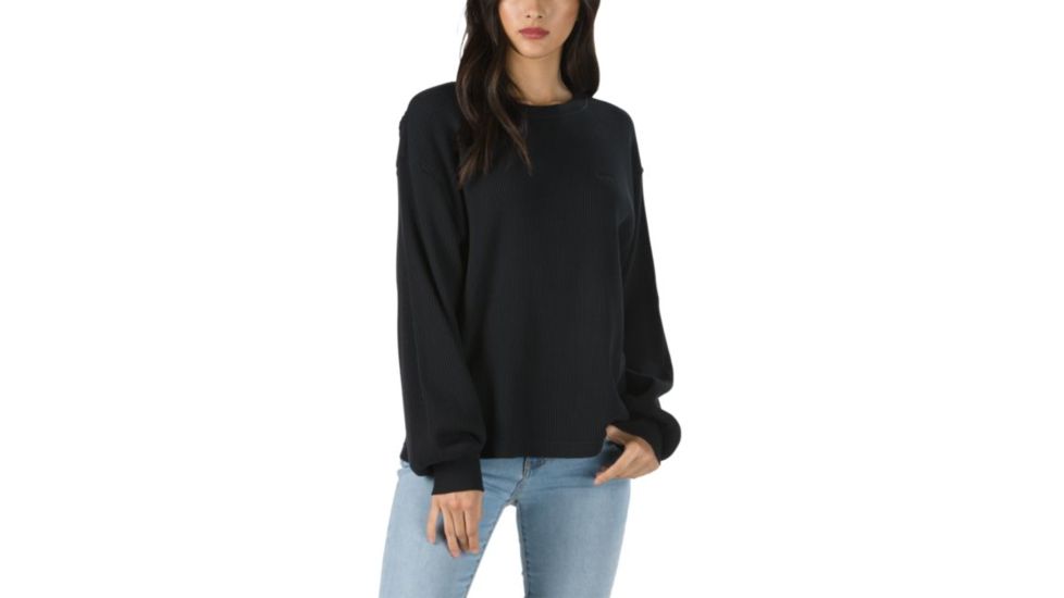 Vans Lorraine Thermal Top - Womens, Black, Large, VN0A3T7KBLK-Large