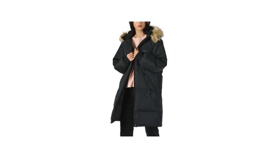 Vans Pullman Faux Fur Puffer MTE Jacket - Womens, Black, Medium, VN0A3T8HBLK-Medium