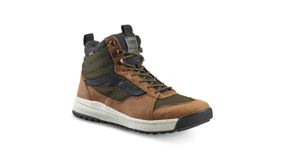 Vans Ultrarange MTE HI Gore-Tex Winter Shoe, Green/Brown, Mens 8, Womens 9.5 VN0A4BIZ20A-8