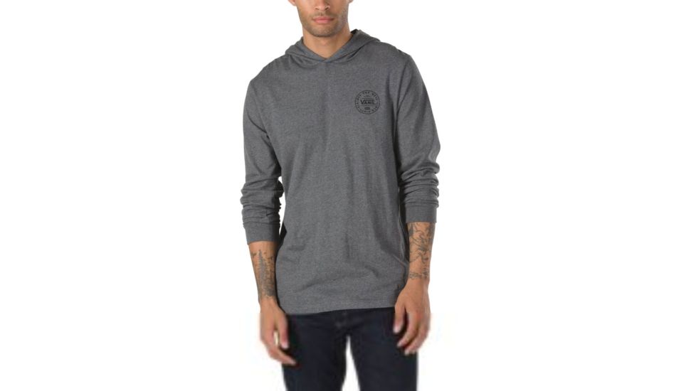 Vans Van Doren Hooded Tee - Mens, Asphalt Heather, Small, VN0A36ZPO8W-Small