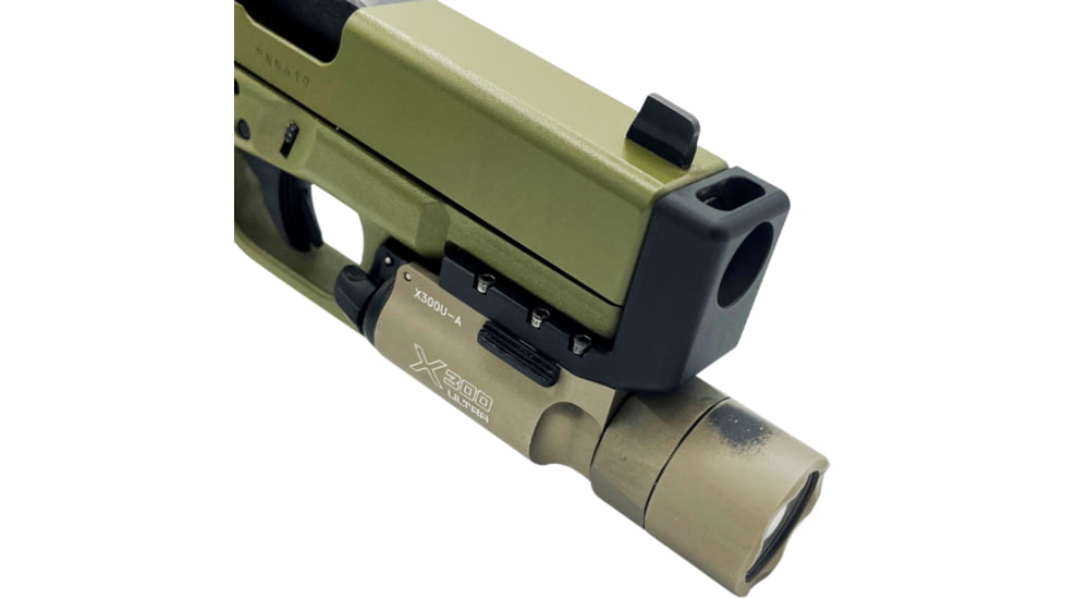 Vantage Point Armory Light-Mounted Compensator - X300U-A, Glock 19/G19x/G23, Black, 40001