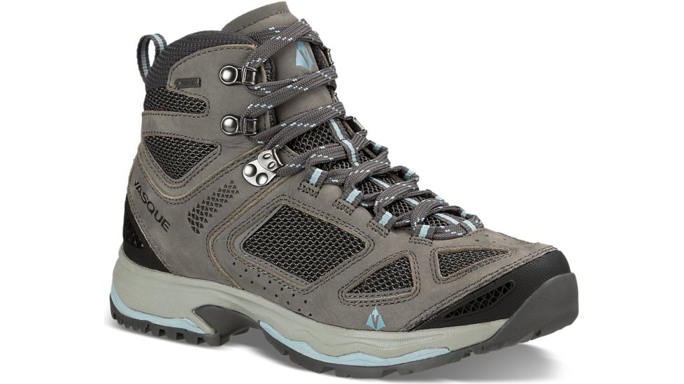 Vasque Breeze III GTX Hiking Boots Womens, Gargoyle/Blue, 8 US 07195W 080