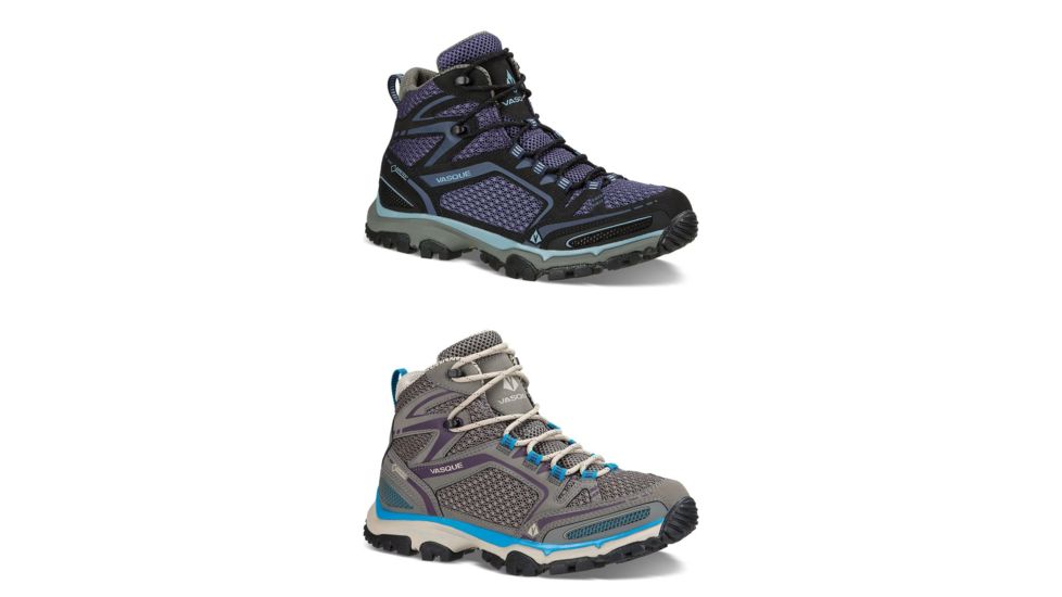 Vasque Inhaler II GTX Mid Hiking Boot - Women's, Crown Blue/Stone Blue, Moon Mist/Plum Perfect