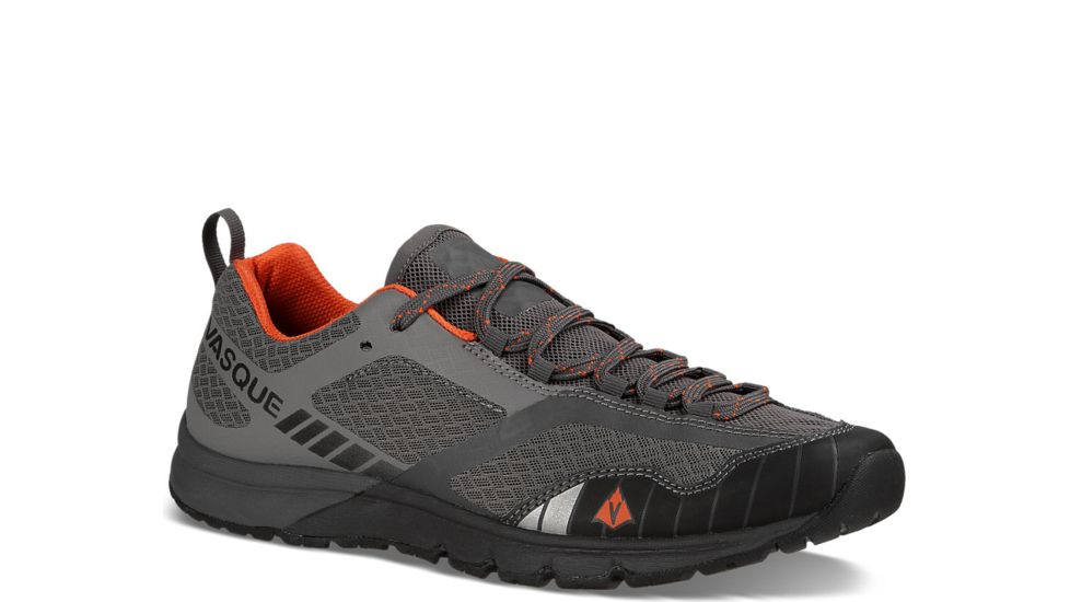 Vasque Vertical Velocity Trail Running Shoes Mens, Gargoyle/Orange, 9.5 US 07638M 095