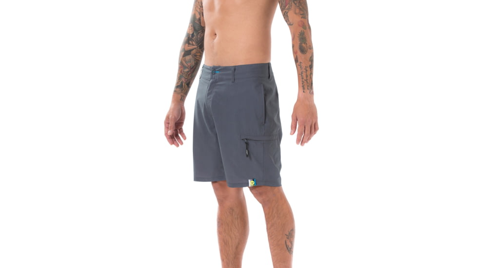 Vast Linen Mondos Men's Boardshort, Charcoal Grey, B3247-Grey
