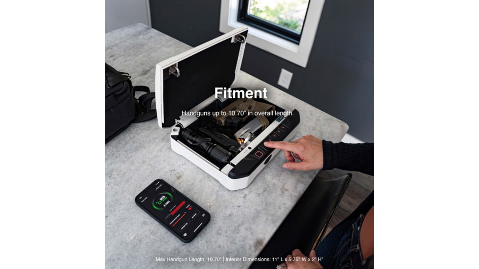 Vaultek Safe Compact Biometric Bluetooth 2.0 Smart Safe, 20 Series, Black, VS20i-BK