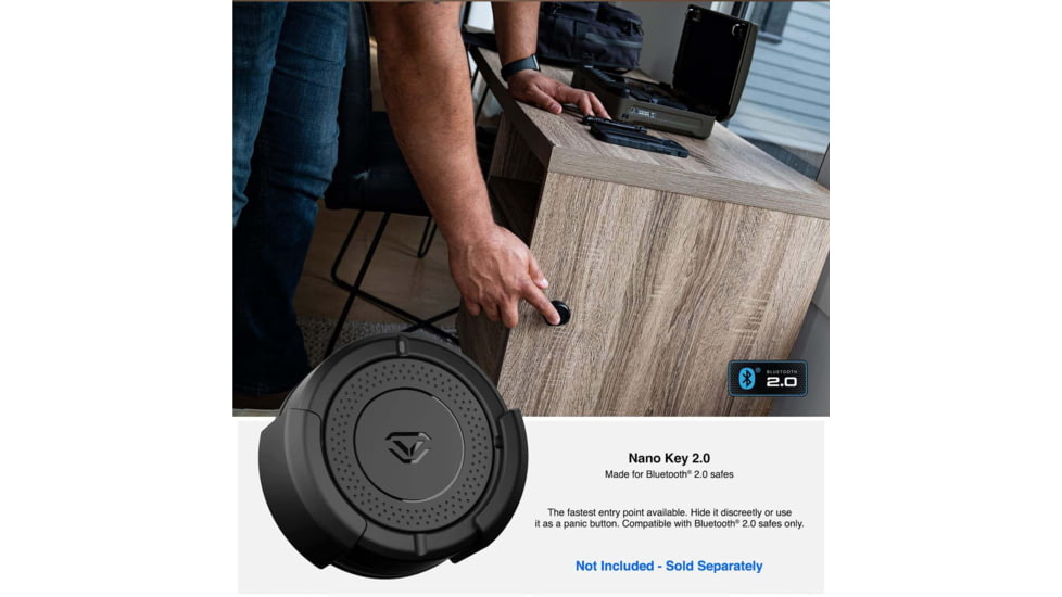Vaultek Safe Compact Bluetooth 2.0 Smart Safe, 20 Series, Black, VS20-BK