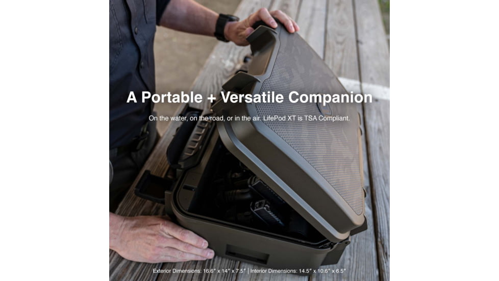 Vaultek Safe LifePod XT Standard-size Safe w/Base Pluck Foam and Protective Lid Crate Foam Panel, Black, VLP-XT1i-BK