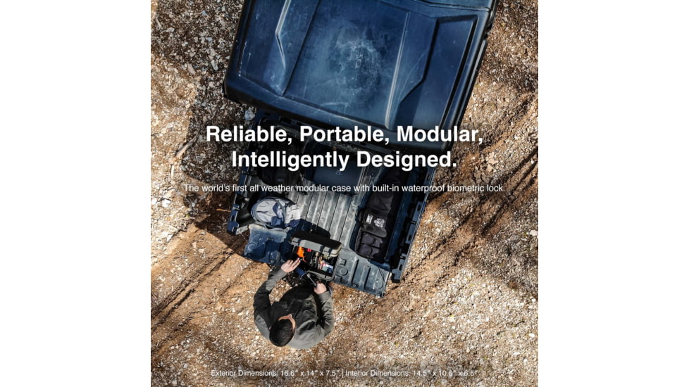 Vaultek Safe LifePod XT Standard-size Safe w/Base Pluck Foam and Protective Lid Crate Foam Panel, Black, VLP-XT1i-BK