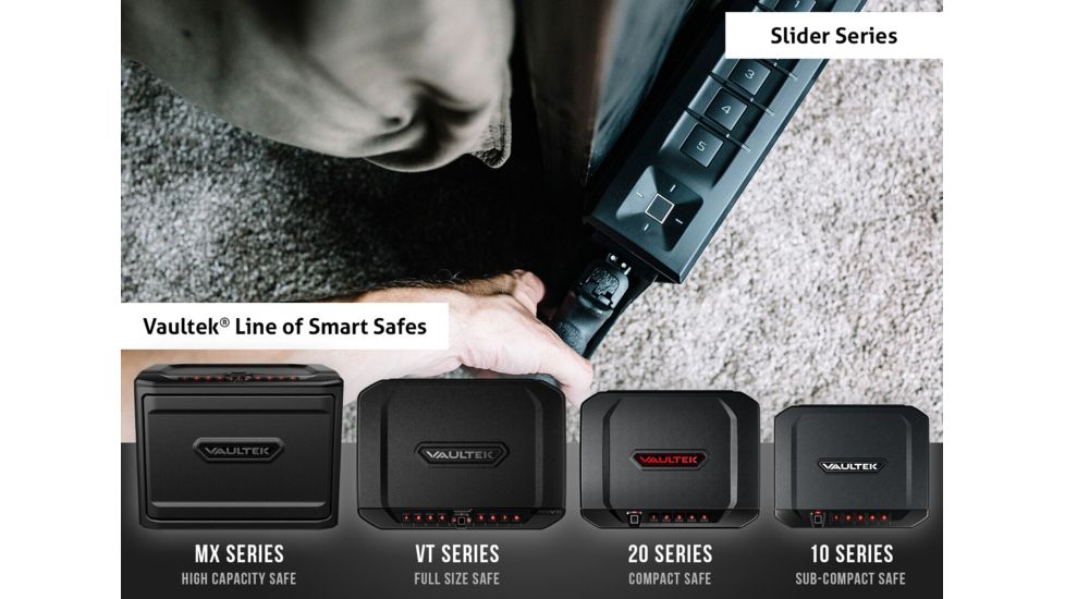 Vaultek Safe SL20i Slider Biometric Bluetooth Pistol Vault, Black, SL20i-BK