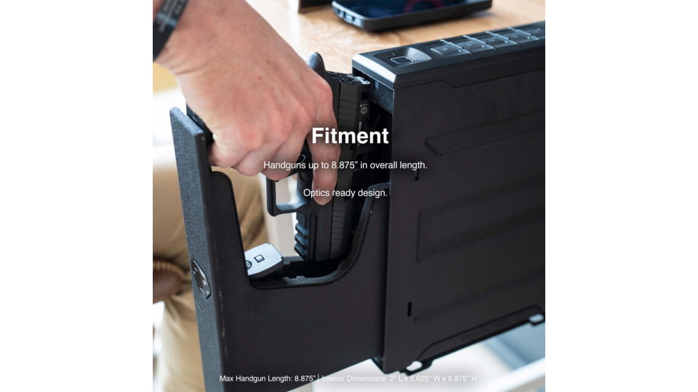 Vaultek Safe SR20i Biometric and Bluetooth 2.0 Slider Safe, Black, SR20i-BK