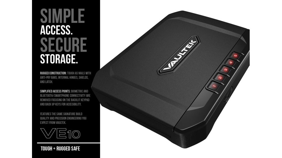 DEMO, Vaultek Safe Essential Series VE10 Safe, Black, VE10-BK