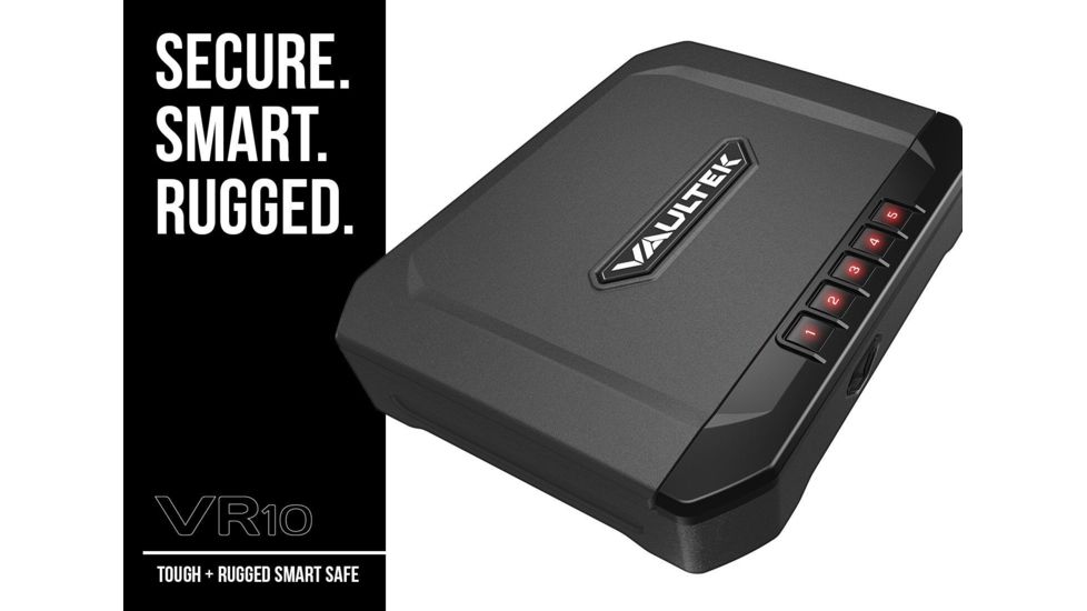Vaultek Safe VR10 Lightweight Bluetooth Smart Safe, Gray, VR10-TG