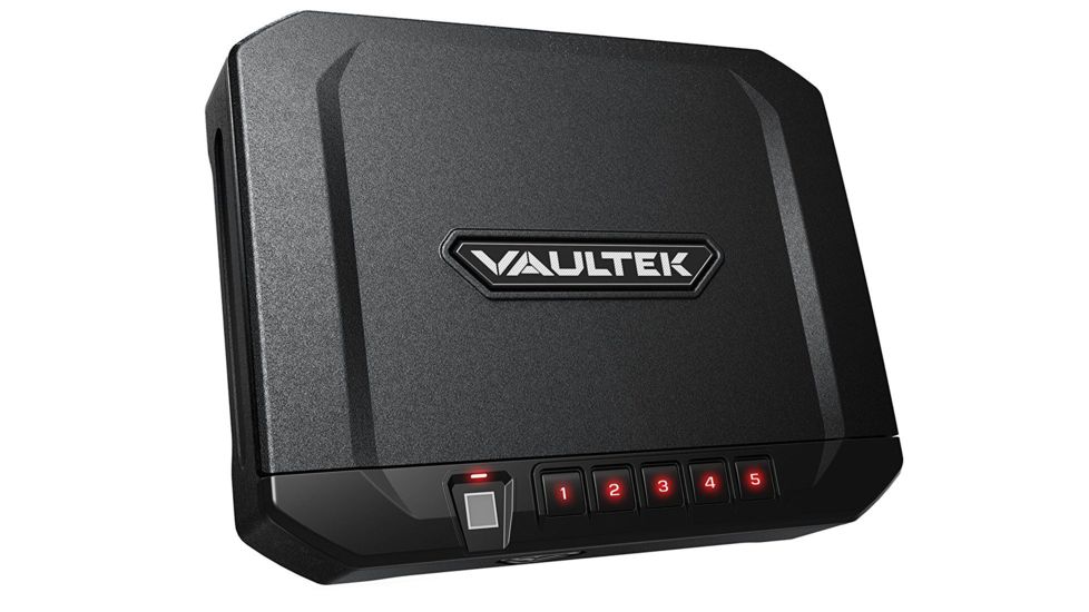 Vaultek Safe VT10i Biometric Bluetooth Smart Safe w/ Auto-Open Lid, Rechargeable Battery, Black, VT10i-BK