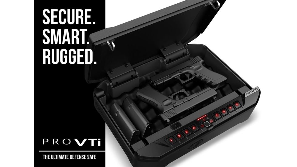 Vaultek Safe VTi Full-Size Biometric Bluetooth Pistol Vault, Black, VTi-BK