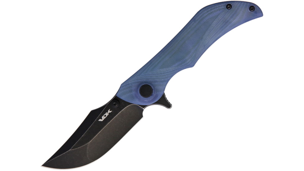 VDK Knives Talisman Linerlock Folding Knife, Blue G10 handle, VDK028