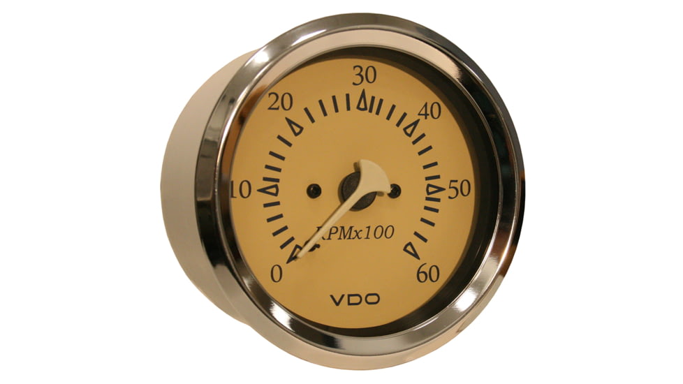 VDO Allentare Teak 6000RPM 3-3/8" 85mm Sterndrive Tachometer - 12V 61094