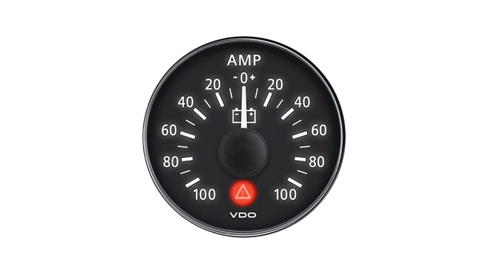 VDO ViewLine Onyx 2-1/16" 100A Ammeter - Bezel NOT Included 78308