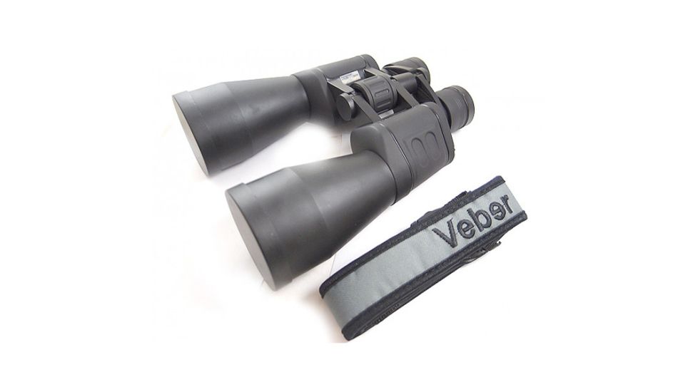 Veber Bpc Zoom Porro Prizm Rubber Armored Binocular, Black, 10-30x60 BBPC103060ZB