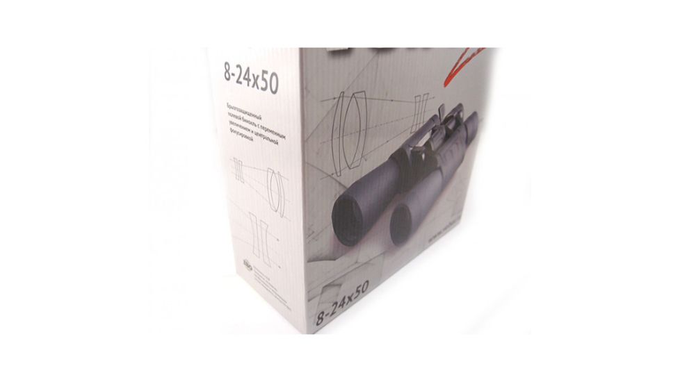 Veber Bpc Zoom Porro Prizm Rubber Armored Binocular, Black, 8-24x50 BBPC82450Z