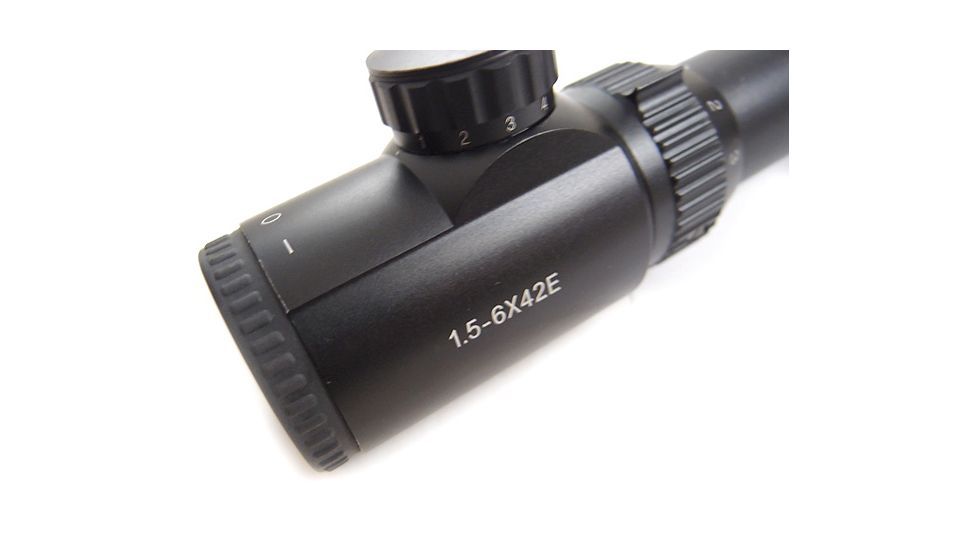 Veber VPOI 1.5-6x42mm LightMaster Series Rifle Scope w/ Illuminated German 4 Post Reticle, 30 mm Tube, SFP, Black, GSKOVPOILS15642