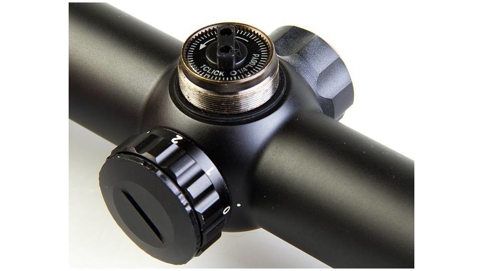 Veber VPOI 2.5-10x42mm LightMaster Series Rifle Scope w/ Illuminated German 4 Post Reticle, 30 mm Tube, Dual Focus and Internal Red Laser, SFP, Black, GSKOVPOILS251042L
