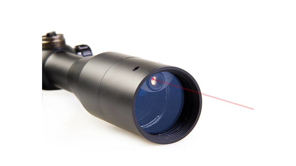 Veber VPOI 2.5-10x42mm LightMaster Series Rifle Scope w/ Illuminated German 4 Post Reticle, 30 mm Tube, Dual Focus and Internal Red Laser, SFP, Black, GSKOVPOILS251042L