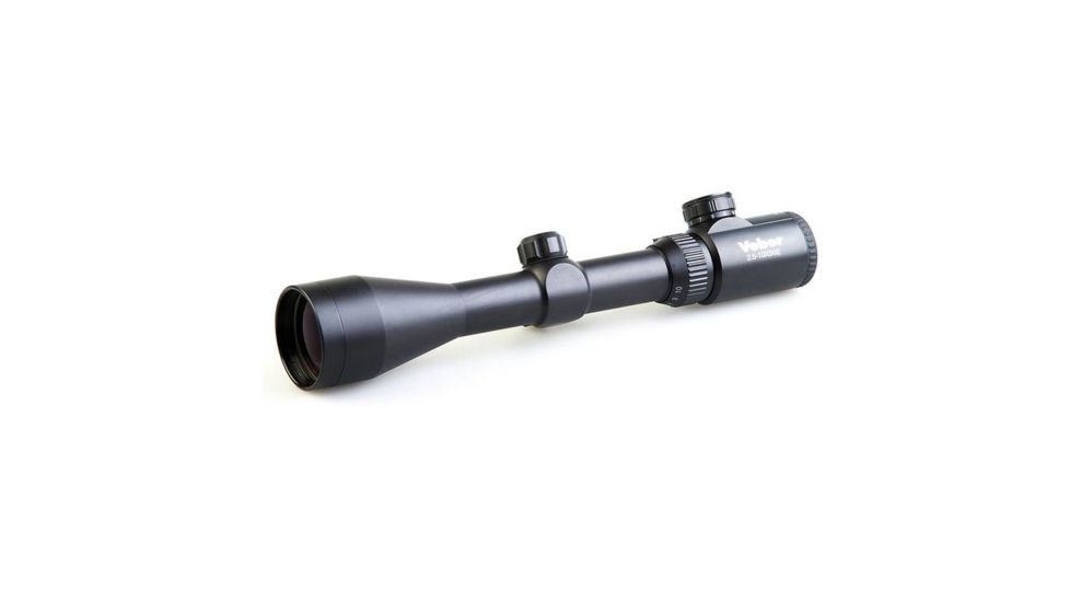 Veber VPOI 2.5-10x50mm LightMaster Series Rifle Scope w/Wide Angle 11-setting Illuminated German 4 Post Reticle, 30mm Tube, SFP, Black, GSKOVPOILS251050