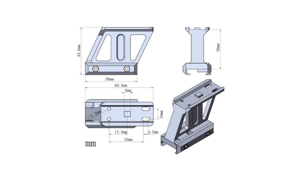 Vector Optics 1.5in Profile Cantilever Picatinny Riser Mount, Black, MAV-P15