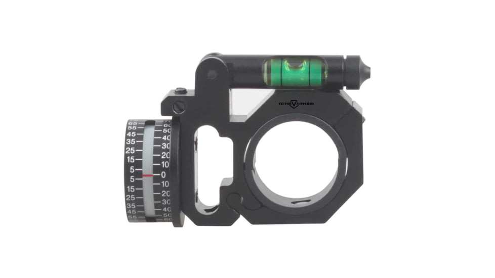 Vector Optics ACD Angle Indicating Mount Ring, 30mm/ 1in Tube, 6063-T6, Matte, w/ Bubble Level, Black, SCACD-11