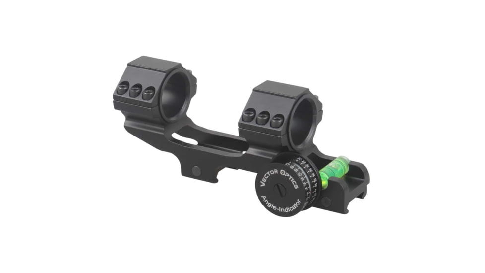 Vector Optics ACD Angle Indicating Scope Mount, 30mm/ 1in Tube, 6063-T6, Matte, w/ Bubble Level and Picatinny Rail, Black, SCACD-14